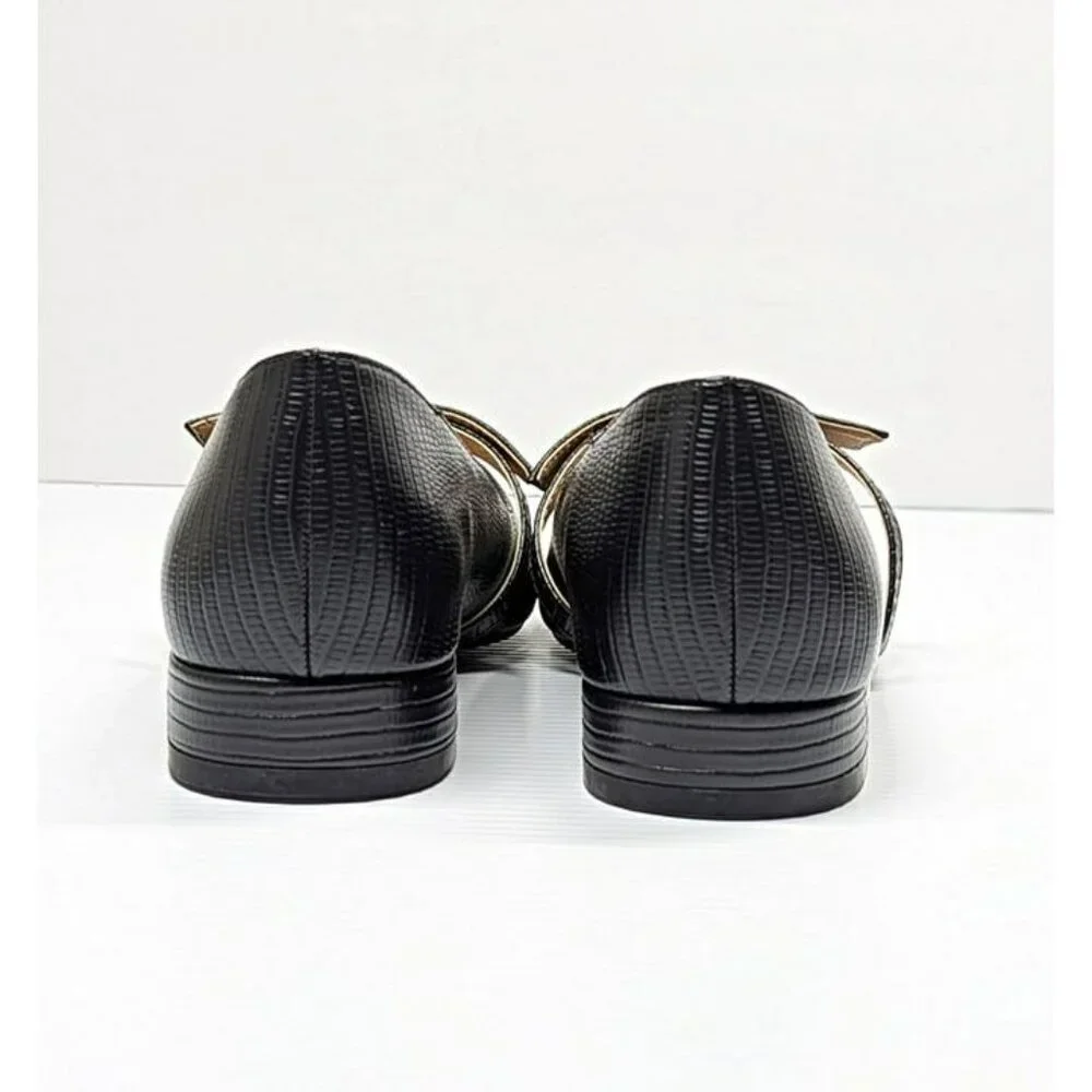 Journee Collection Black Textured Mary Jane Flats
